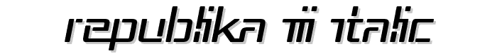 Republika III Italic font